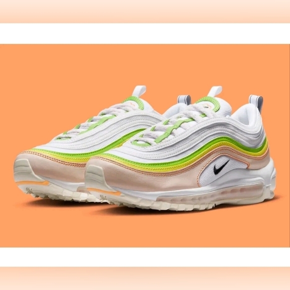 Nike Air Max 97 Feel Love White Pearl Pink Green Women's 8 NEW FD0870-100